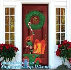 Promotional custom printing plastic door cover PE christmas door/window/wall covers door poster,indoor &amp; outdoor door po