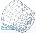 decorative laundry metal wire material storage basket, Vintage Metal Chicken Wire Removable Fabric Hanging Storage Baske