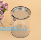 100ml pet clear plastic can,fruit candy tin container jars with aluminum lid,1 gallon clear paint can size bagease pack