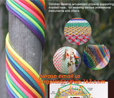 Children develop amusement projects supporting braided rope, for weaving various promotional instruments and others