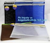 PVC interlayer zipper document mesh bag, Mesh Zipper Bag For Office &amp; School File Document A4, Zipper mesh document bag